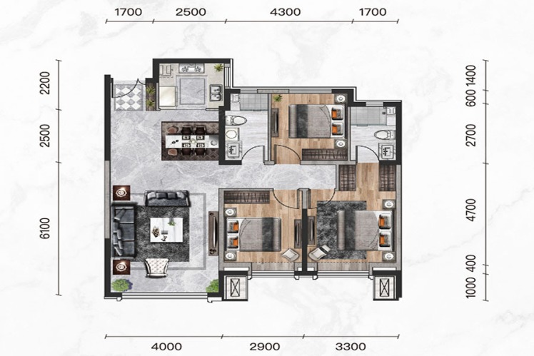 遠洲大都匯-戶型圖大全-包頭市樂優(yōu)美窩整裝