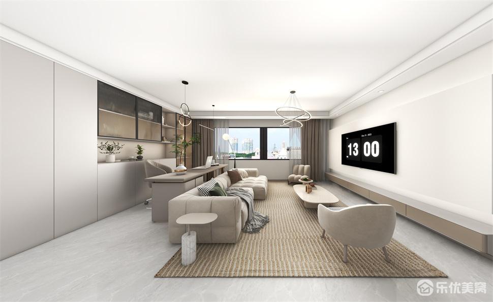 包頭吾悅桃李郡整裝案例，留白空間潔凈居家！