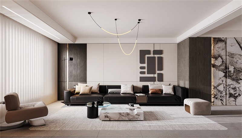 包頭中晟華悅裝修案例，大氣現(xiàn)代風(fēng)讓居家有格調(diào)！