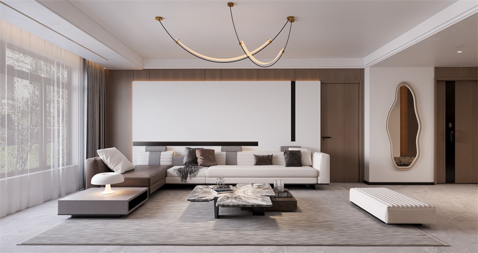 155平現(xiàn)代風(fēng)案例，包頭新城村，打造大宅通透感！