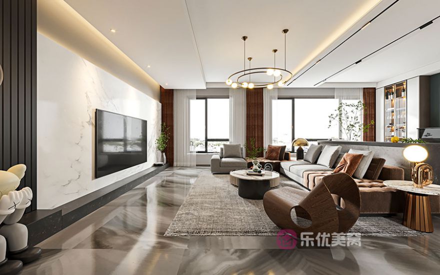 中海河山郡171㎡現(xiàn)代簡約風(fēng)格裝修效果圖