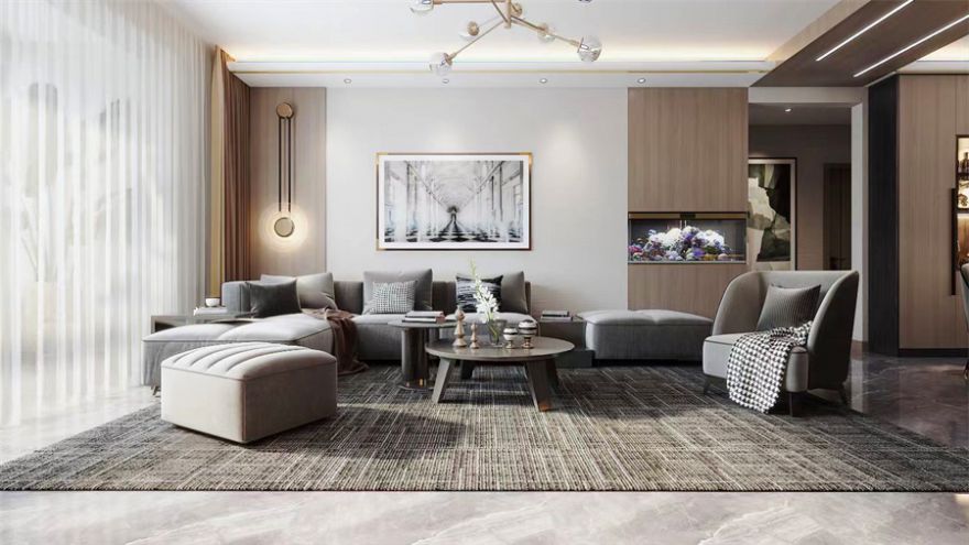 包頭151平整裝案例，中梁首府1號(hào)院，現(xiàn)代輕奢讓家更有格調(diào)！